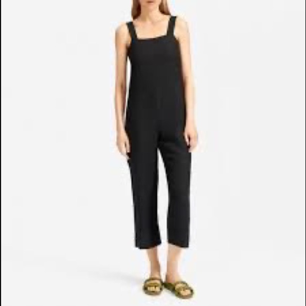 The Linen Square-Neck Jumpsuit - Petite